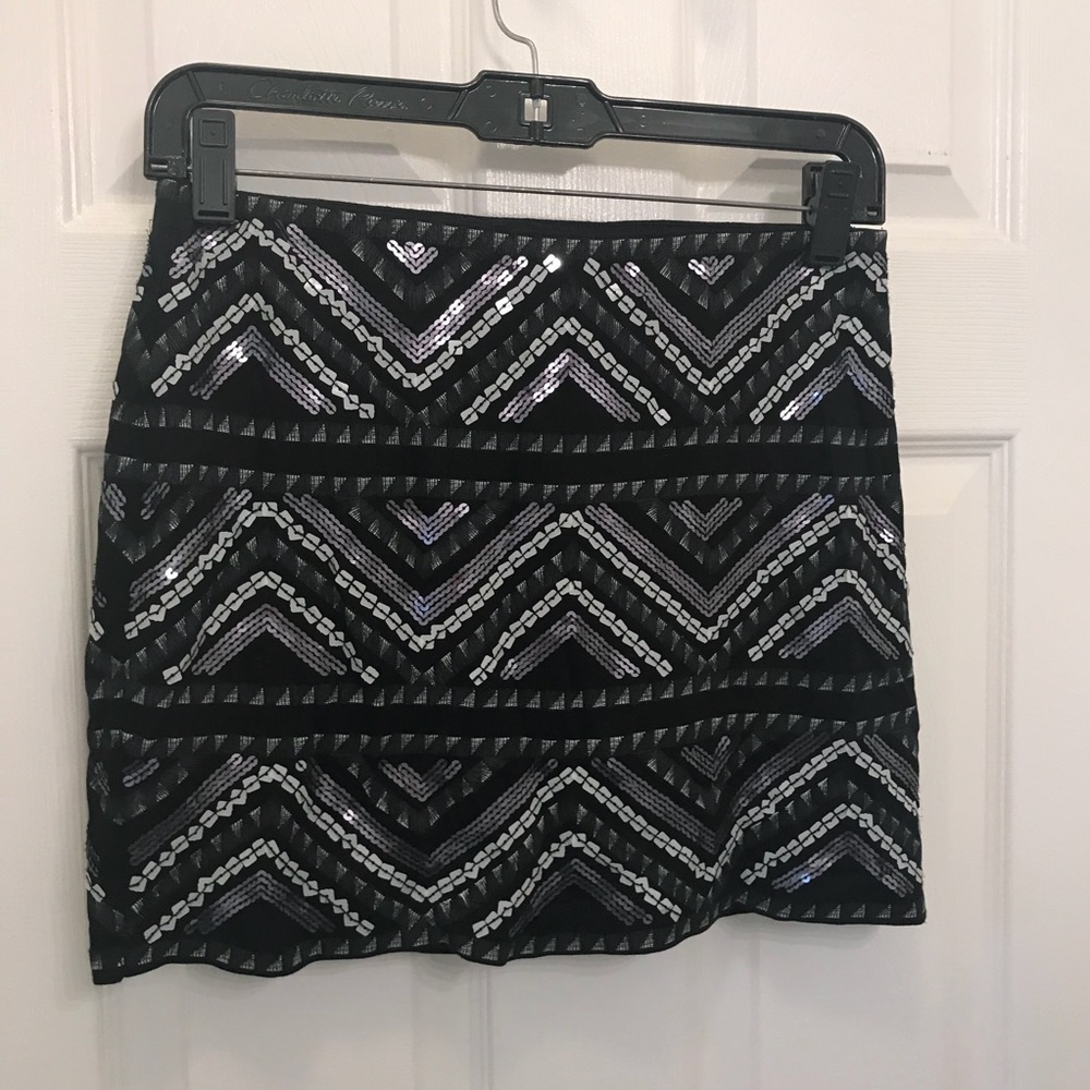 Express Sequin Mini Skirt